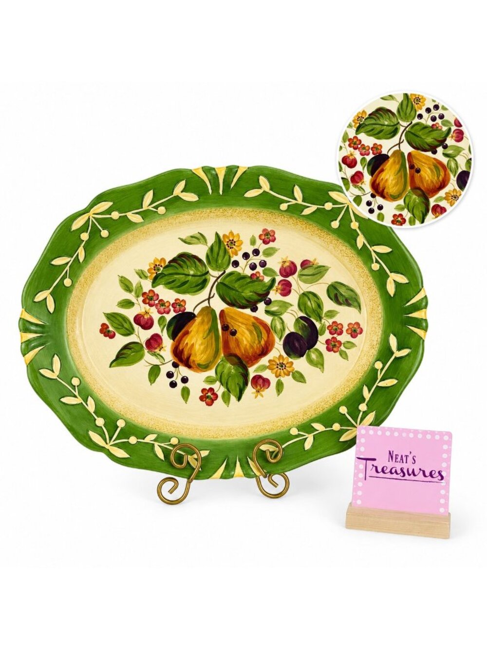 Certified International Pamela Gladding LA TOSCANA Stoneware Serving Platter